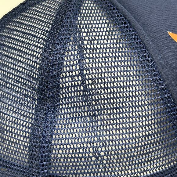 Vintage 80s US Navy Trucker Hat Cap USN Wings Anchors Military Snapback Blue - Picture 6 of 10